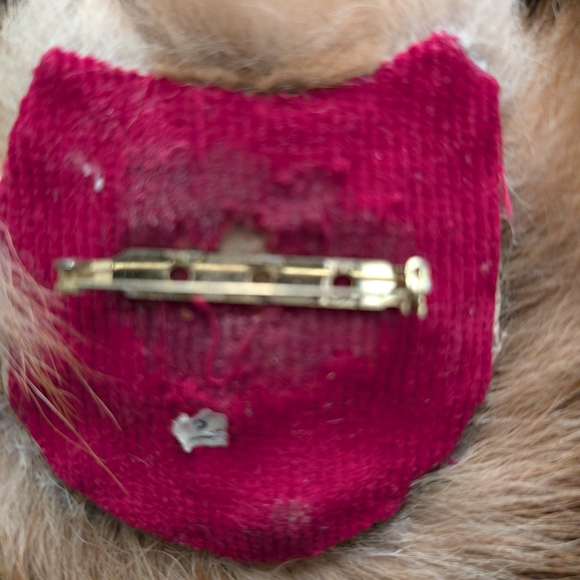 Vintage 50's Mink "fox" broach Pin Jewelry S - Picture 2 of 6